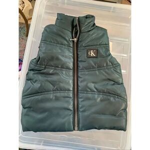 Calvin Klein Puffer Vest Full Zip- Green